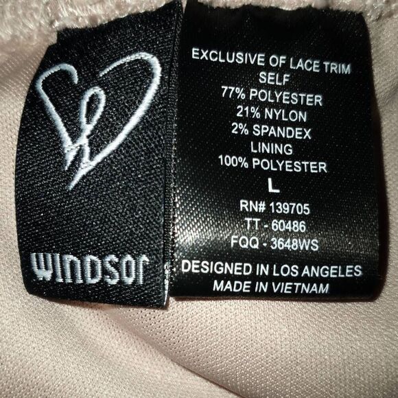 WINDSOR NATURAL/BLUSH LACE DRESS SZ.L NWT. - Picture 11 of 12